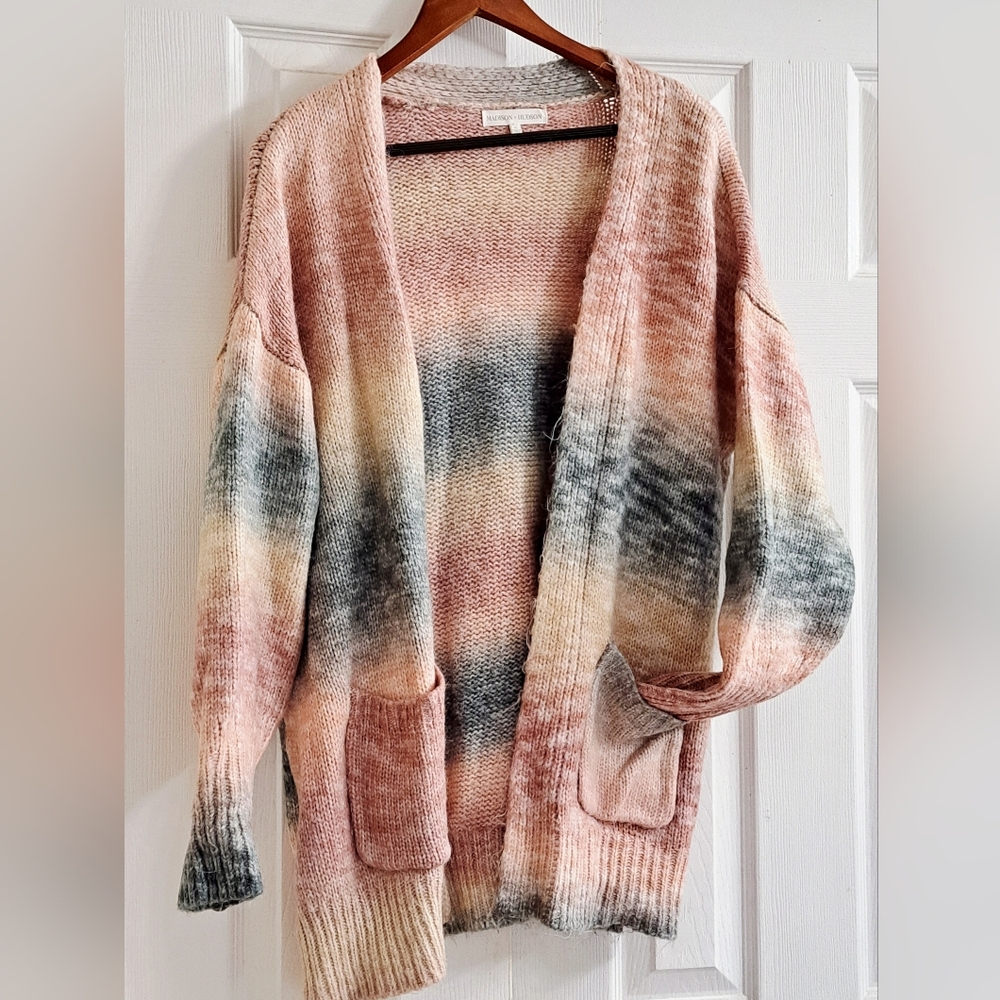 Elegant Fuzzy Warm Soft Ombre Cardigan for Women